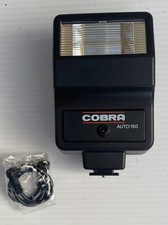 Cobra Auto 150 Flashgun Hot Shoe Fitting One Stop Auto & Manual Settings + Cable