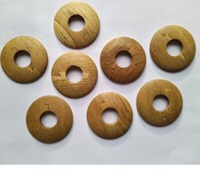 8x Oak Wooden Radiator Pipe Cover for 15-17mm pipe with DEFECTS Wood