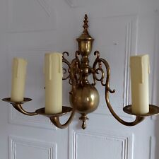 1 VINTAGE ANTIQUE BRASS 3 ARM WALL LIGHTS CANDELABRA HEAVY SEE DESCRIPTION 