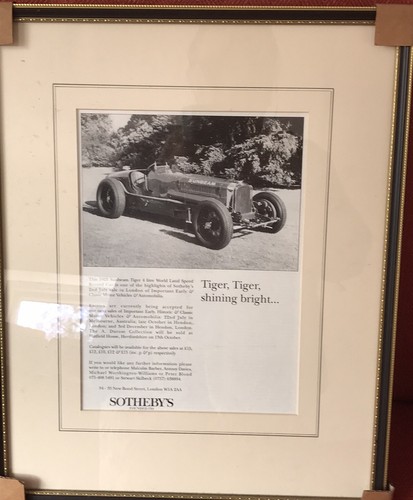 1925 sunbeam tiger - tiger, sotheby’s