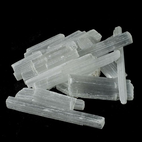 Selenite crystal wand stick - selenite,