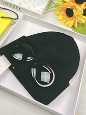 CP COMPANY BLACK BEANIE TWO