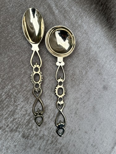 Vintage brass love spoons - vintage,