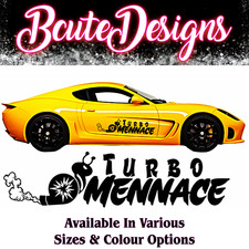 CAR TURBO MENNACE VINYL DECAL