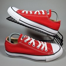 Converse All Star Red Canvas Low Top Shoes Shoes Trainers Size 5 Comfort 