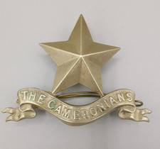 Cameronians (Scottish Rifles) Piper’s Glengarry Badge – White Metal, 1860-1921