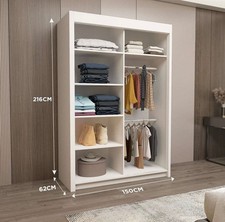 wardrobe sliding doors 150cm
