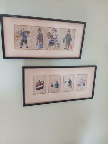 Two frames 19thcent chinese - two, x4