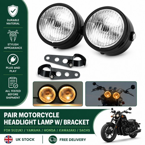 Black twin headlight - black,