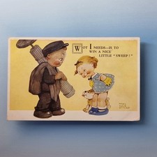 Chimney Sweep Postcard 1937