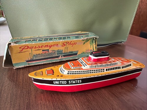 Vintage tin toy - vintage, passenger