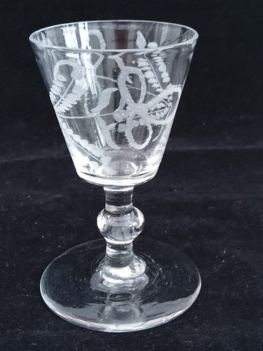 Georgian port glass - ,, funnel