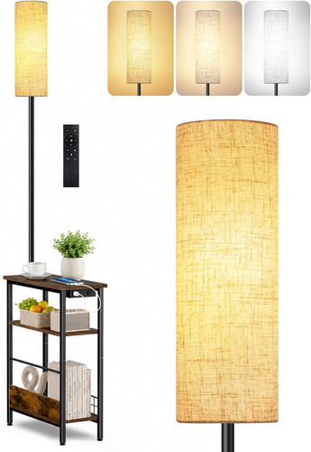 Floor lamp side table with - side,
