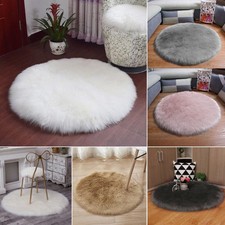 Circle Round Shaggy Rug Living