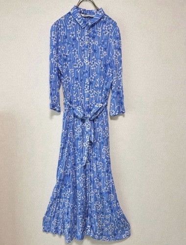 Zara blue white midi shirt - , &