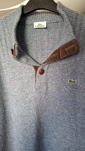 Lacoste men blue wool knit - wool,
