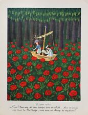 Raymond PEYNET: The Little Ship, Humorous Color Engraving Signed, 1943