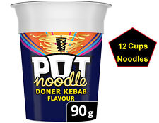 12 x 90g Pot Noodle Doner Kebab Flavour Delicious Instant Pot Noodles