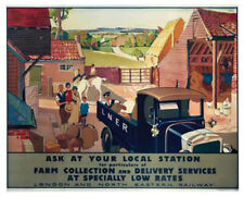 Vintage LNER Farm Collection and Delivery Art Railway Travel Poster A1/A2/A3/A4