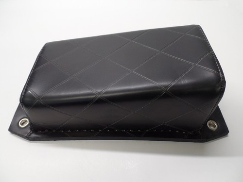 Black pleated motorcycle pad - pleated,