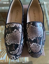 Carvella Animal Print Leather Shoes Size 7