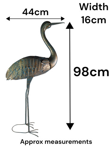 Metal blue heron - metal, garden