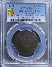 1794 Half Penny Scotland Inverness Great Britain Conder Token PCGS Fine Details
