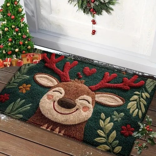 Christmas door mat - door, claus