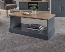 Kendal Coffee Table Slate Blue/Oak LOCAL DELIVERY ONLY