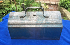 Vintage Retro Metal Tool Box With Inner Tray - Lockable