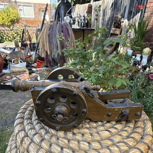 Wooden decorative cannon model - wooden,