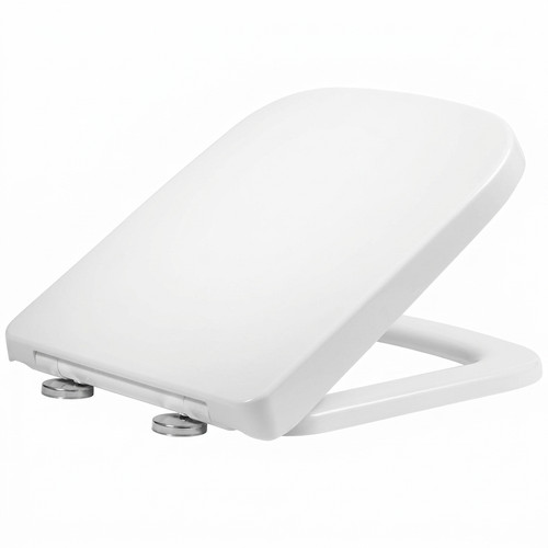 Soft close square toilet seat - close,