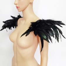 Feather shawl shrug - cape, plume