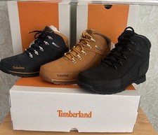 Timberland EURO SPRINT Junior Black/Blue/Tan Boots Sizes UK1. 2. 4. 5