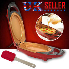 Ceramic Non Stick Omelette Maker Copper Infused Healthy Grill Cooks Top Bottom