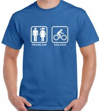 Cycling T-Shirt Mens Funny Bike Mountain BMX Racer Road Jersey Problem Solved