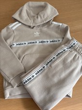 Adidas Boys Beige Tracksuit Aged 4-5