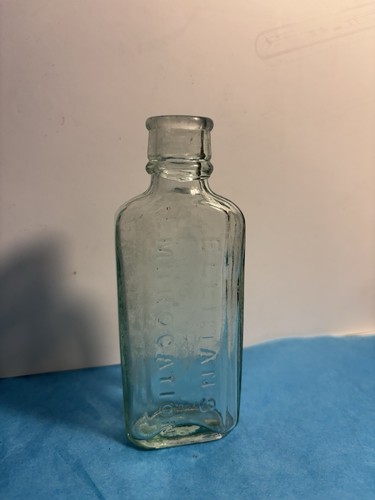 Old aquamarine glass medicine - aquamarine,
