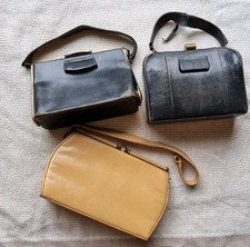 Vintage Handbags C 40s 50s X 3 Inc Reptile Skin & Plummer For Restoration Repair