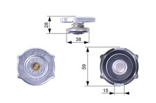 GATES RC135 Radiator Cap Fits
