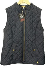 Joules Quilted Blue Size 14 Ladies Vest Waistcoat Gilet