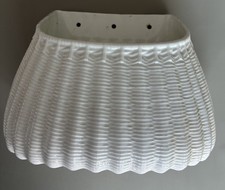 Antique Spode  Porcelain Wall Pocket in Form Of A Wicker Fishing Creel 1875-90