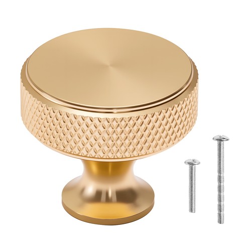 Pack knurled brass drawer - 10,