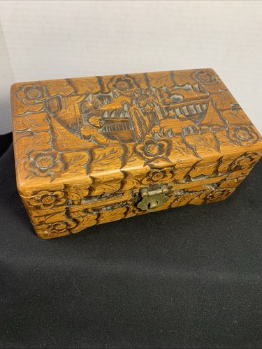Vtg asian hand carved - carved, camphor