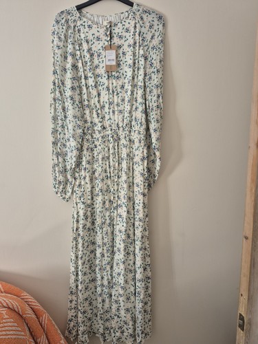 Hush midi dress white - midi, white/floral