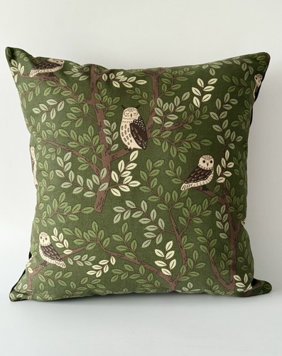 Owl cushion forest - owl,
