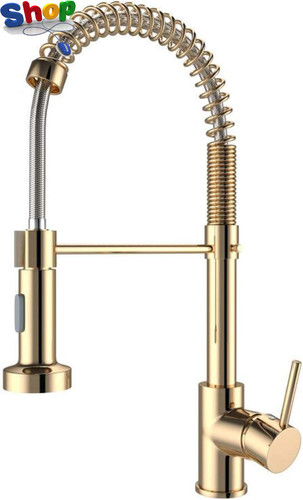 Gold kitchen taps - gold,