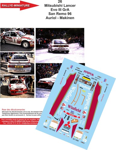 Decals ref 0026 - 1/43,