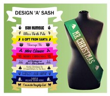 Custom Made Fun Christmas Sash