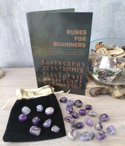 Amethyst crystal rune set - crystal,
